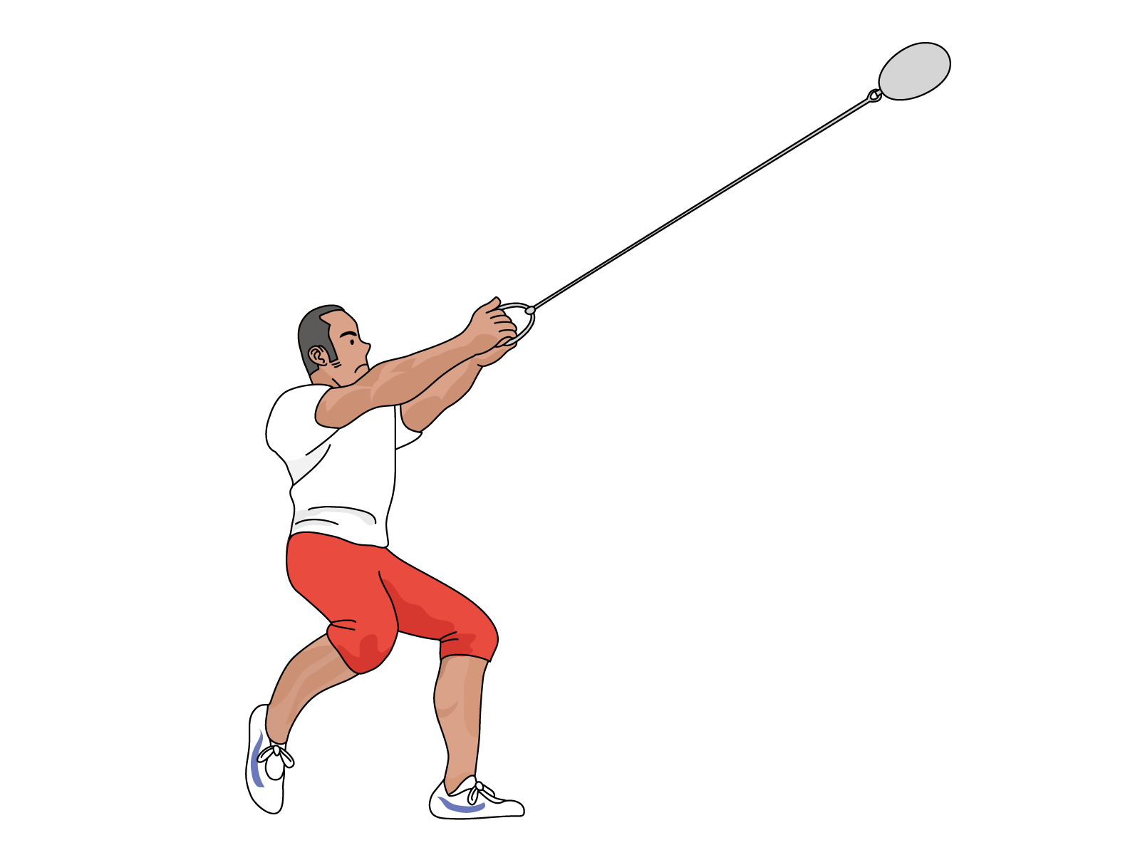 ハンマー投げの日本記録。男女別